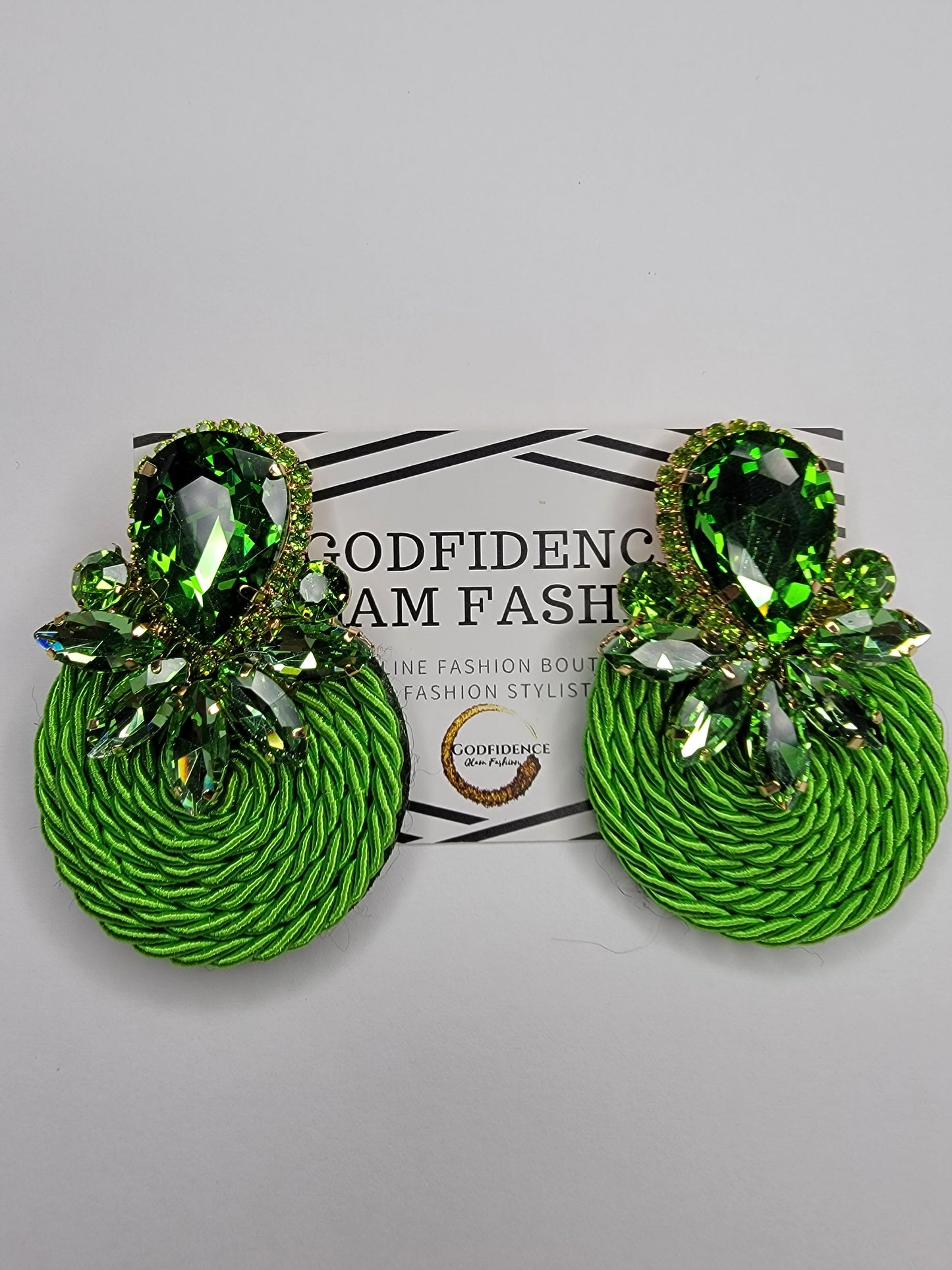 Entanglement | Glamorous Round Rhinestone Encrusted Earrings