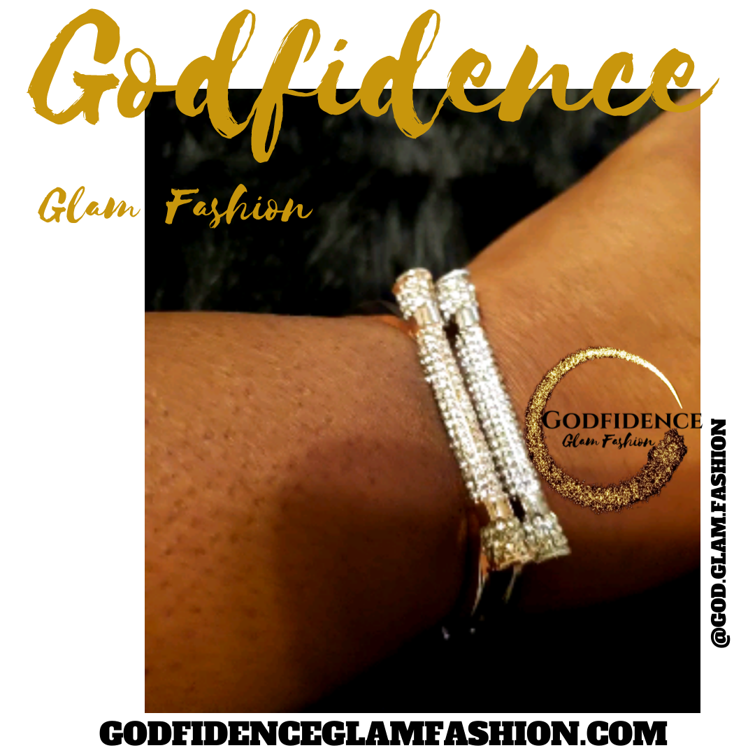 Don't Cross Me | Rhinestone Charm Bracelet