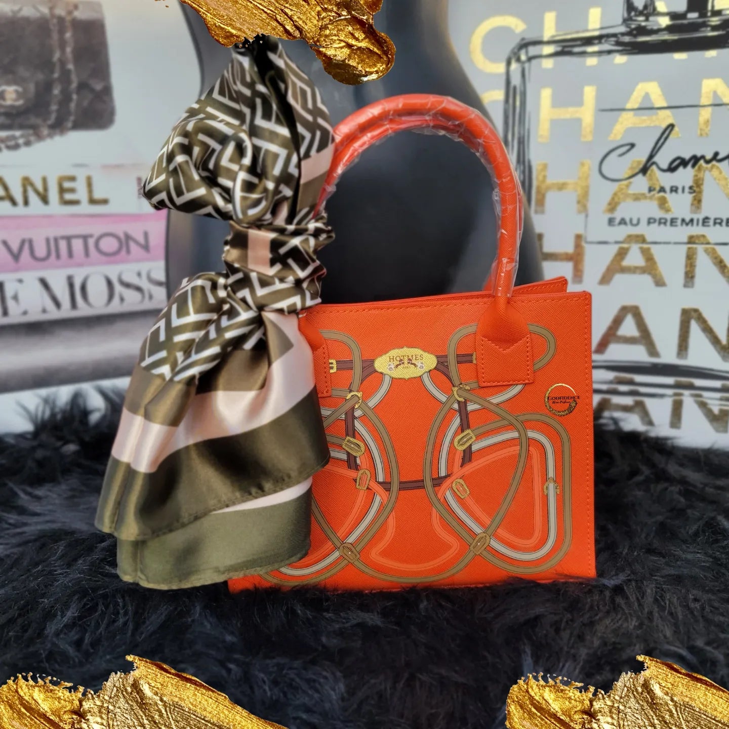 Glow Girl | MINI Designer TOTE - Hotmes Belts (Tangerine Orange)
