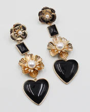 Real Love | Dazzling Pearl Gemstone Heart Dangles