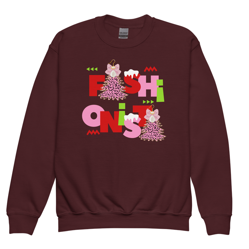 Holiday Glam Fashionista Youth  Sweatshirt