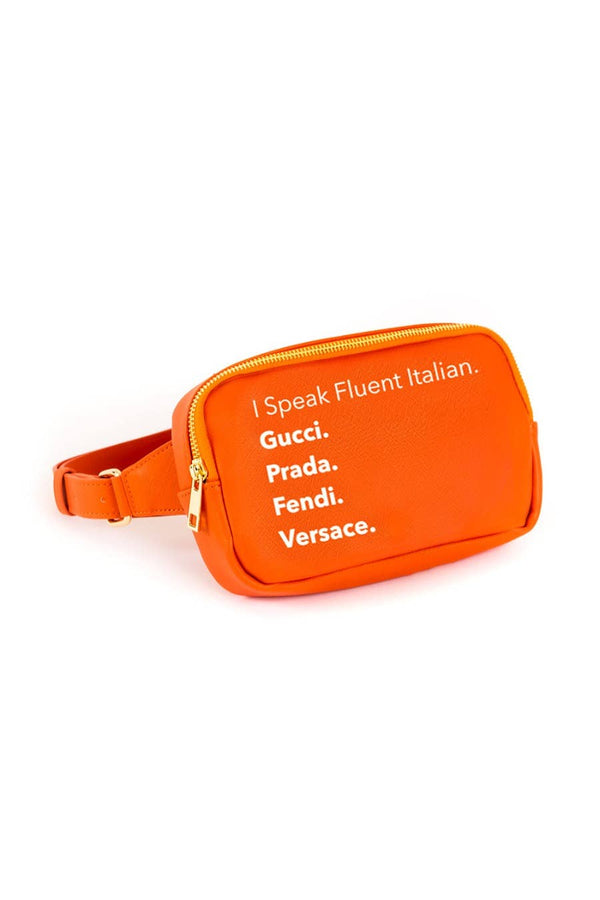 Fashion Files Fanny Bag - Fluent Italian  (Tangerine Orange)