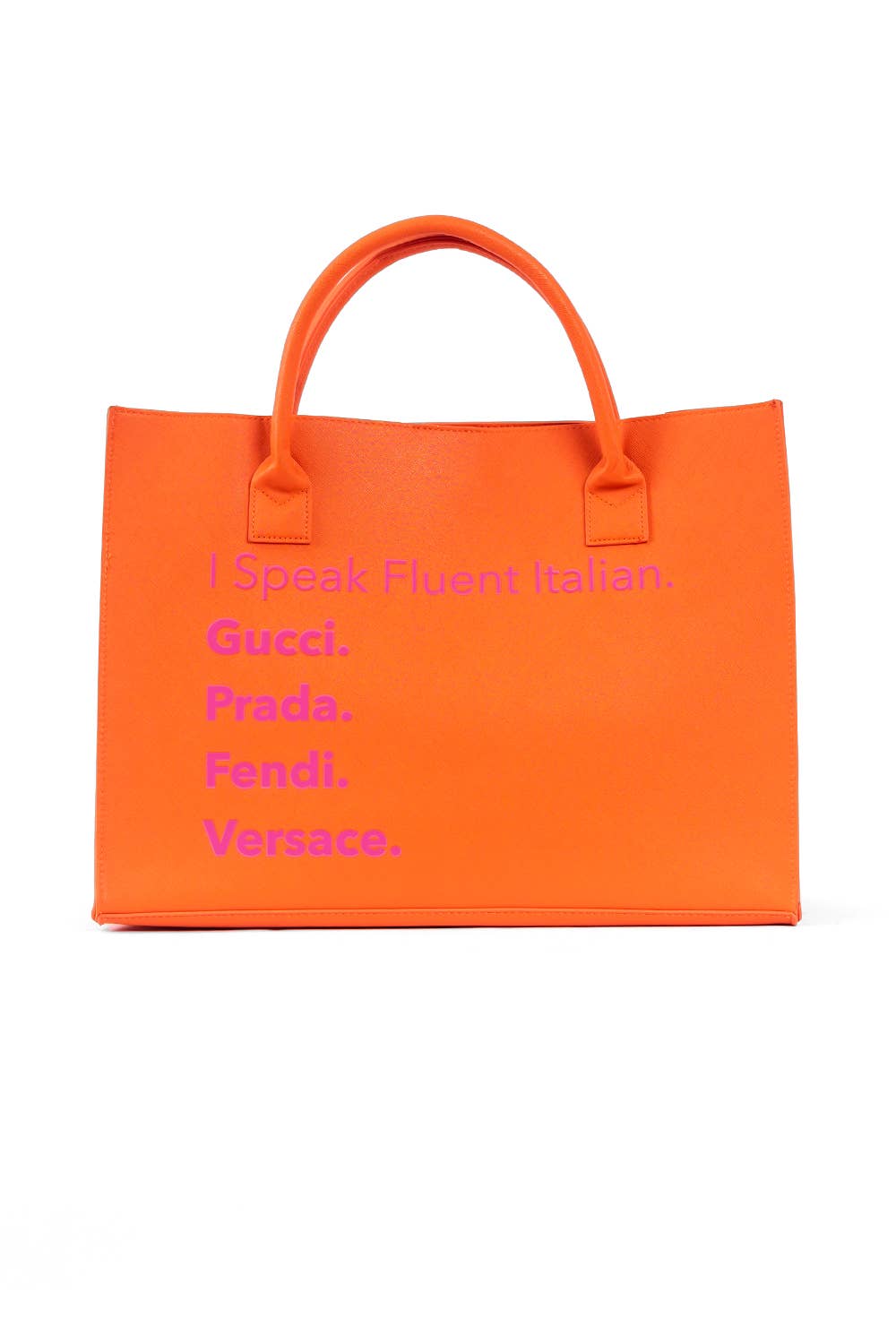 MODERN VEGAN TOTE - Fluent Italian  (Tangerine Orange)