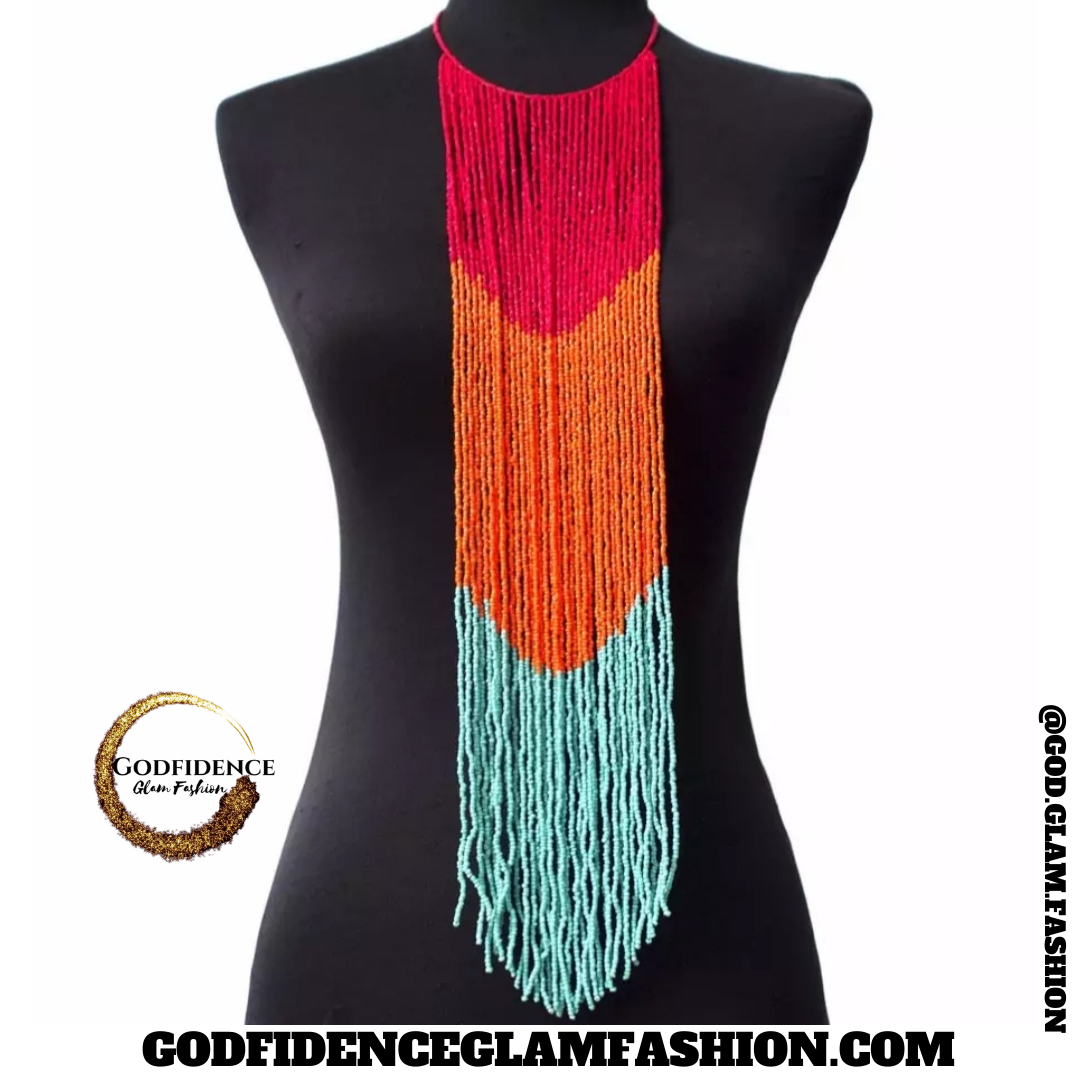 Barbados | Beaded Fringe Necklace