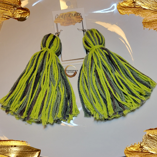 Glam Camo Tassels Earrings