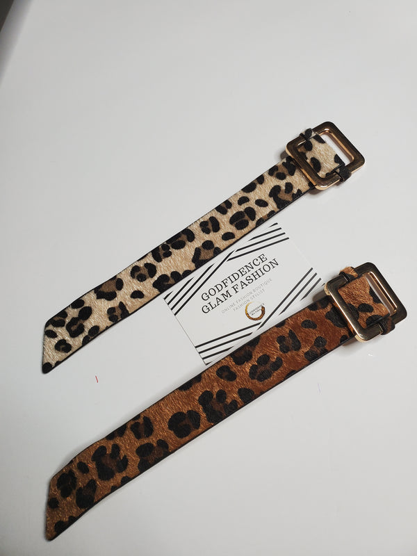Slide Through Leopard  Bracelet