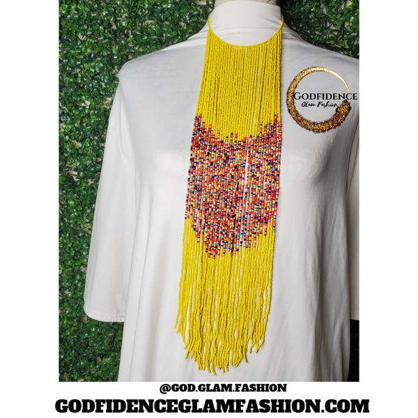Dominican | Fringe Beaded Statement Necklace