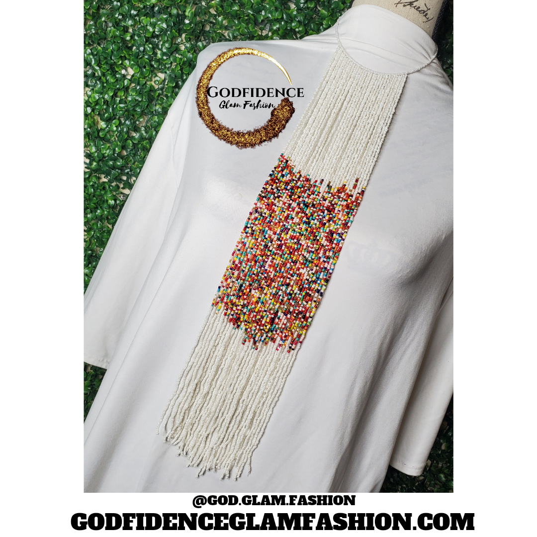 Cozumel | Beaded Fringe Statement Necklace