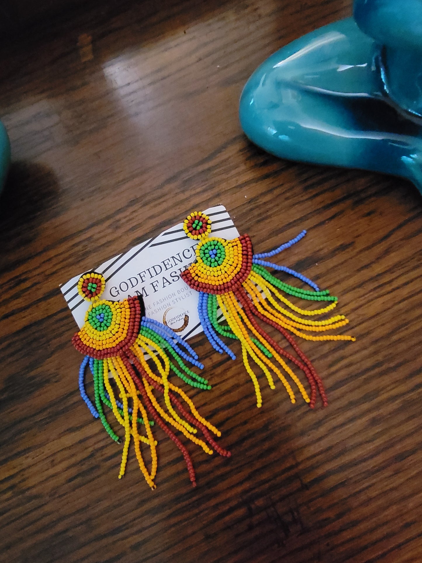 Pride | Rainbow Beaded Fringe Dangles