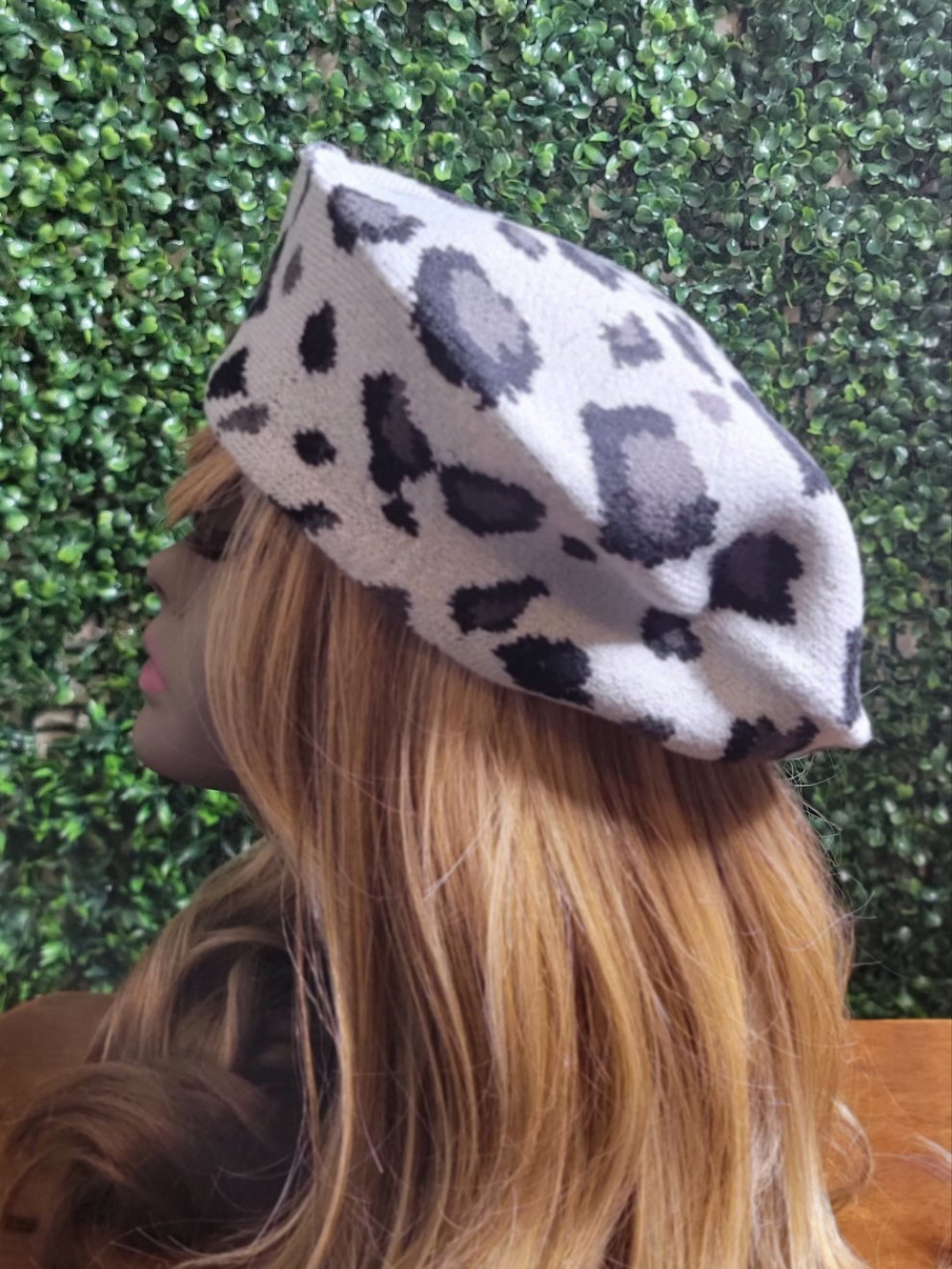 Miss Thing |Grey Leopard Print BERET