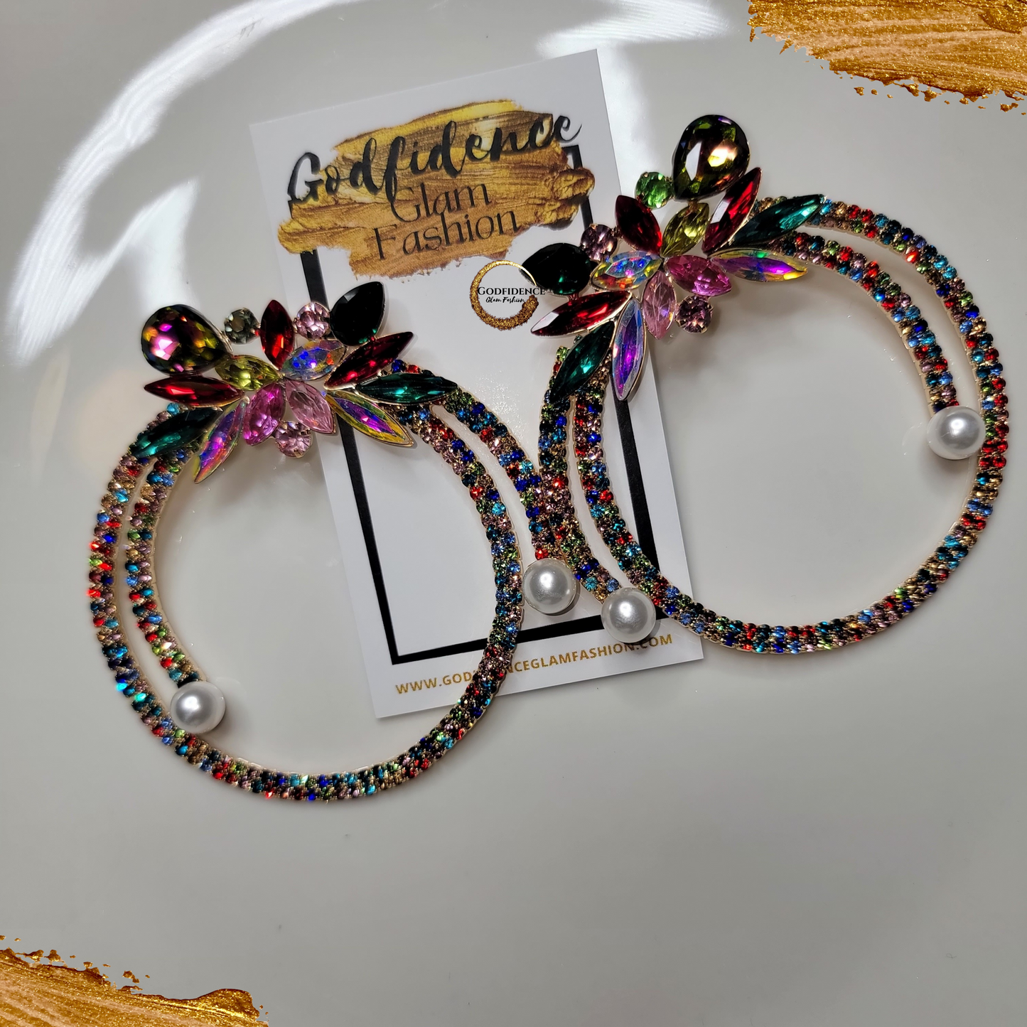 Around the Way Girl | Alluring, Rhinestone Circular Earrings