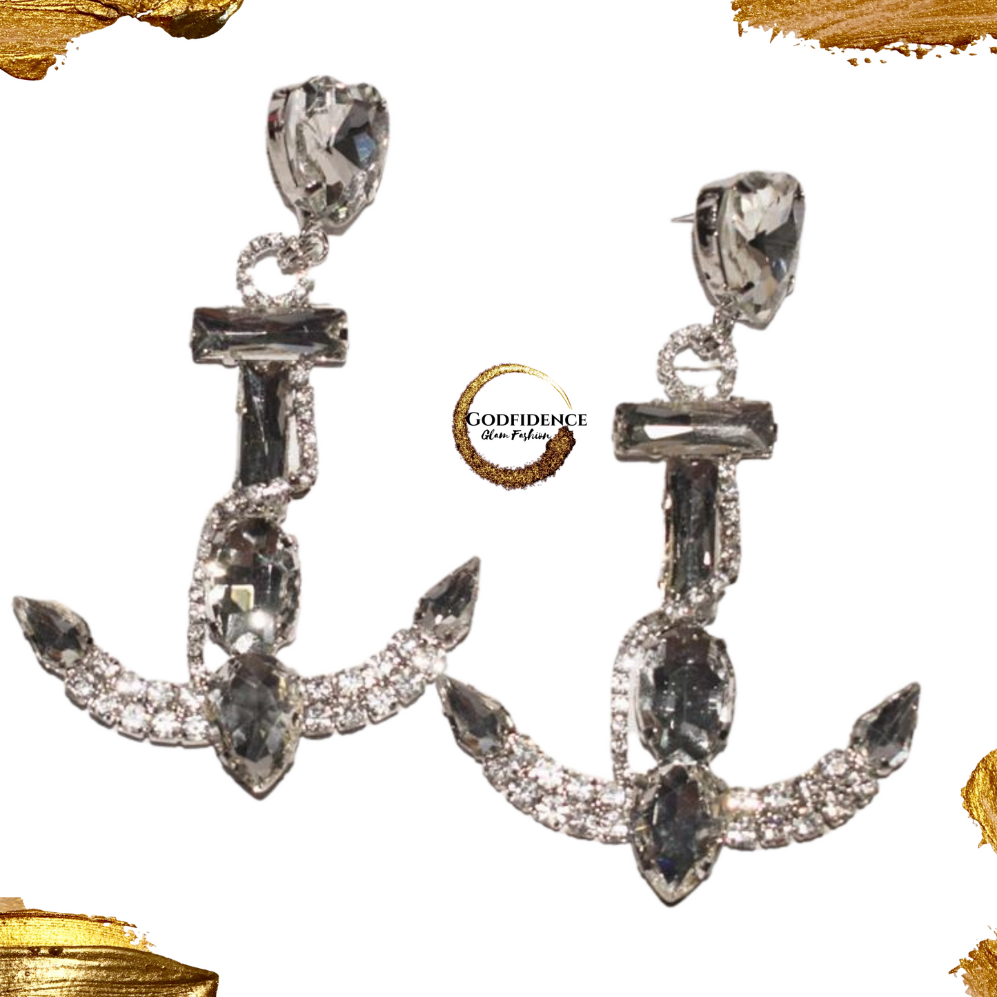 Anchored in Love | Glamatized, Luxury Anchor Earrings