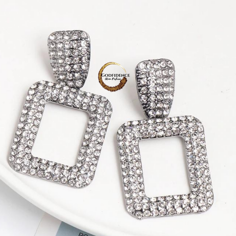 D'iore | Stunning Square-Shaped Glam Earrings