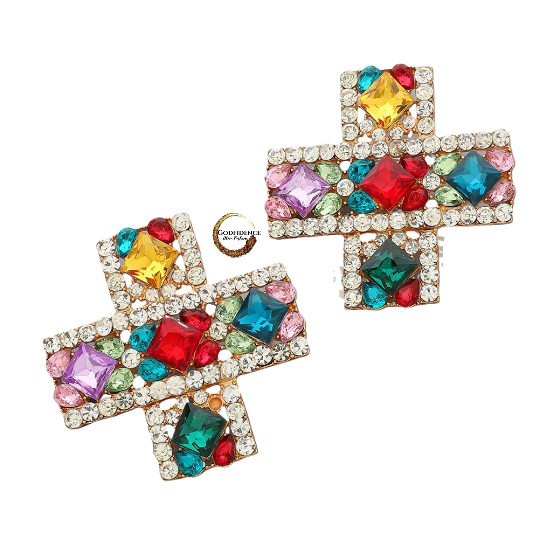 X Marks the Spot | Glamourous "X" shaped earrings