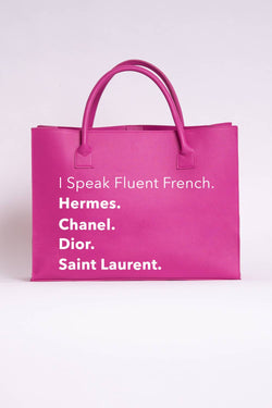 Lavish Living | MODERN French Designer TOTE -  (Magenta)