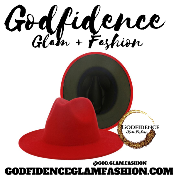 Whipped | Red Top and Olive Bottom Two Tone Fedora
