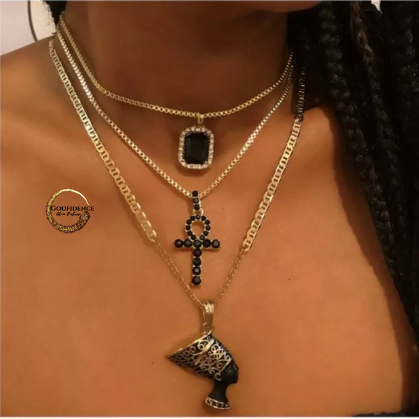 Goddess | 3 Piece Layered Ethnic Necklace