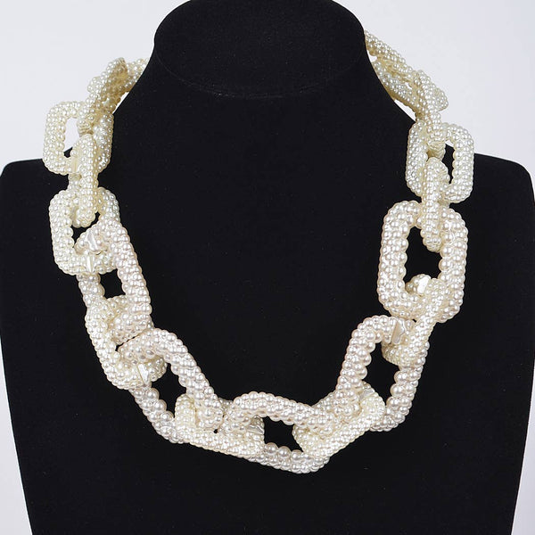 Julia | Pearl Chain Link Necklace