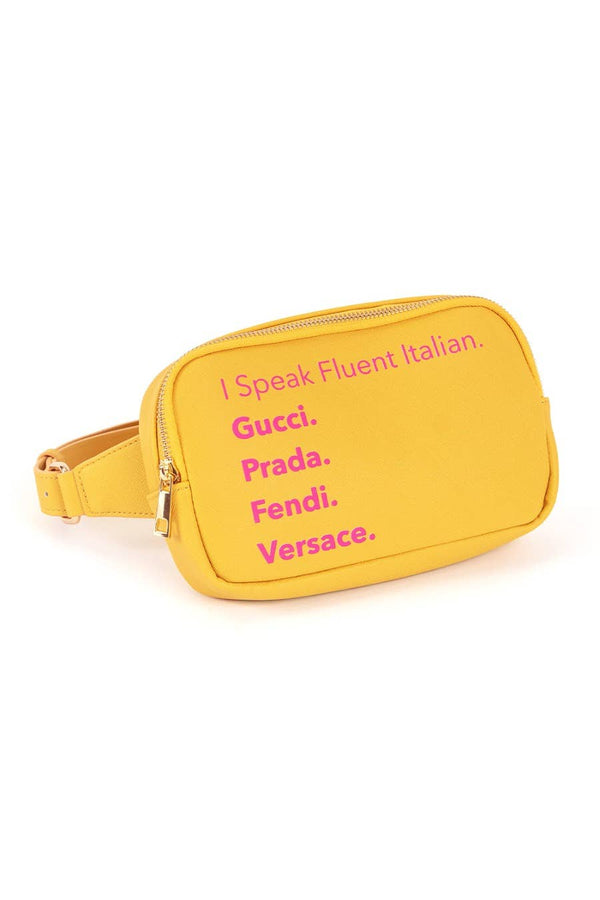 I Speak Fashion FANNY - Fluent Italian (Lemon Yellow)