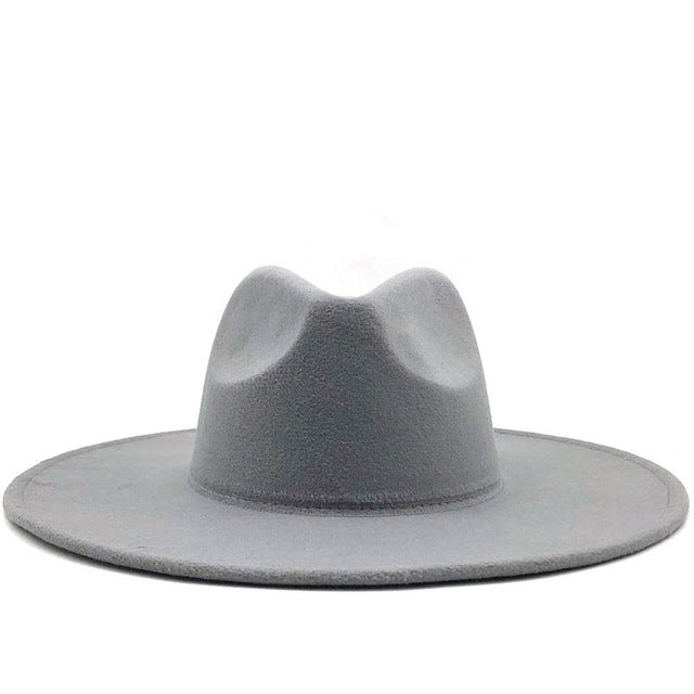 You Need Me! | Two-Tone Wide Brim Big Fedora Hat