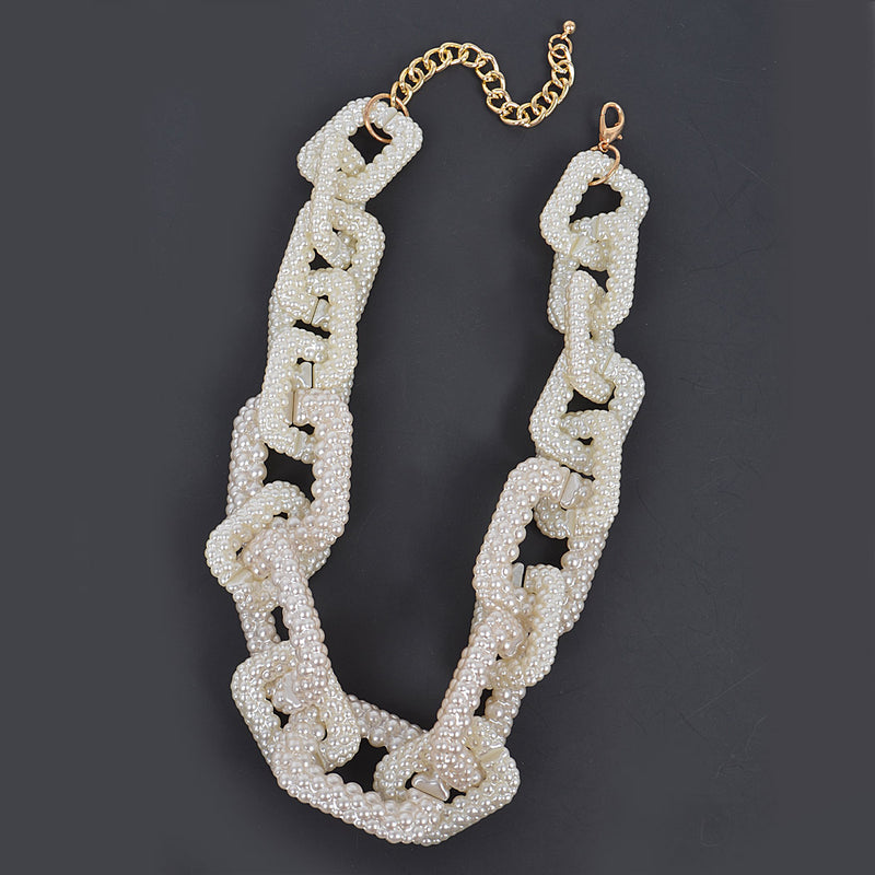 Julia | Pearl Chain Link Necklace