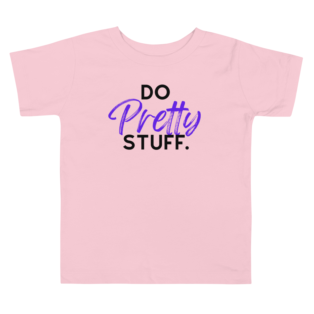 Pretty Stuff-Toddler Short Sleeve Tee-Purple