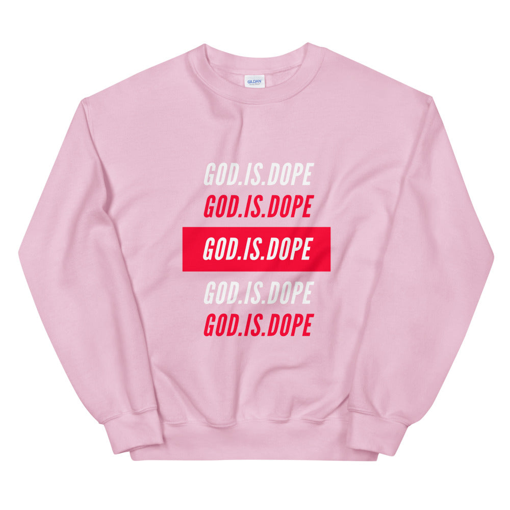 God.Is.Dope| White Writing-Unisex Sweatshirt