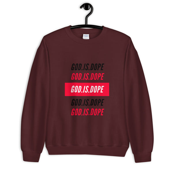 God.Is.Dope| Black Writing-Unisex Sweatshirt