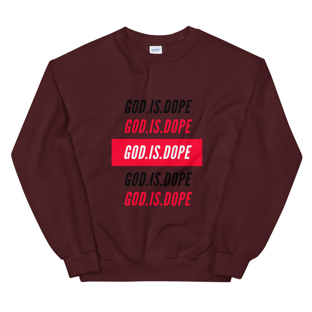 God.Is.Dope| Black Writing-Unisex Sweatshirt
