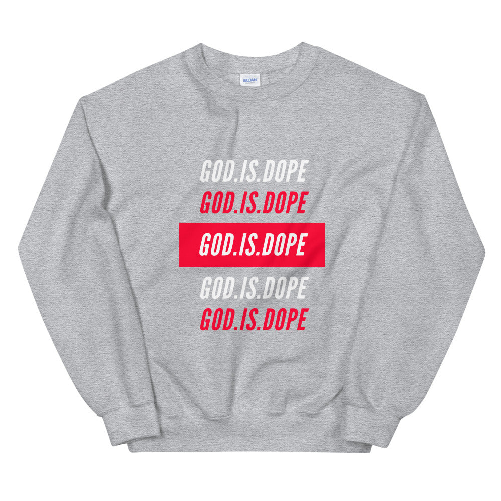 God.Is.Dope| White Writing-Unisex Sweatshirt