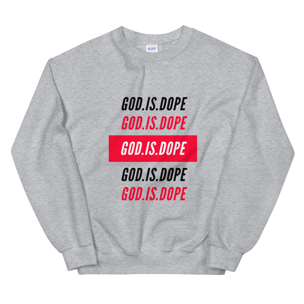 God.Is.Dope| Black Writing-Unisex Sweatshirt