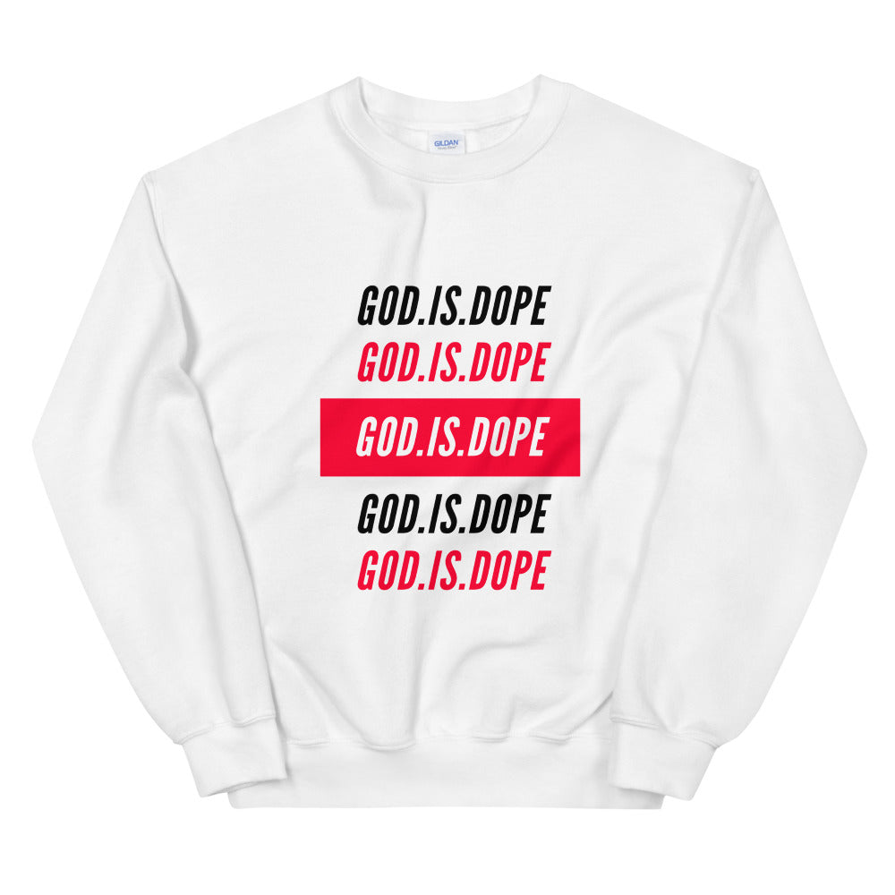 God.Is.Dope| Black Writing-Unisex Sweatshirt