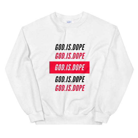 God.Is.Dope| Black Writing-Unisex Sweatshirt