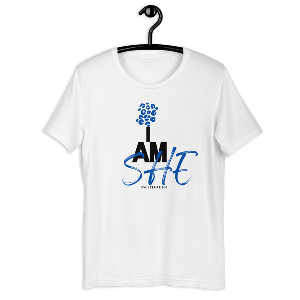 I AM She 2.0 | Blue Print Short-Sleeve T-Shirt